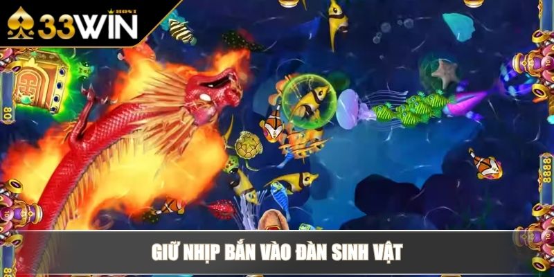 Bắn Cá Rồng – Cuộc săn cá thiên long đầy kỳ ảo và kỹ năng 4 Giữ nhịp bắn vào đàn sinh vật
