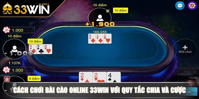 Cách Chơi Bài Cào Online Trải Nghiệm Đỉnh Chóp Cho Bet Thủ 3 Cách chơi Bài Cào online 33WIN với quy tắc chia và cược