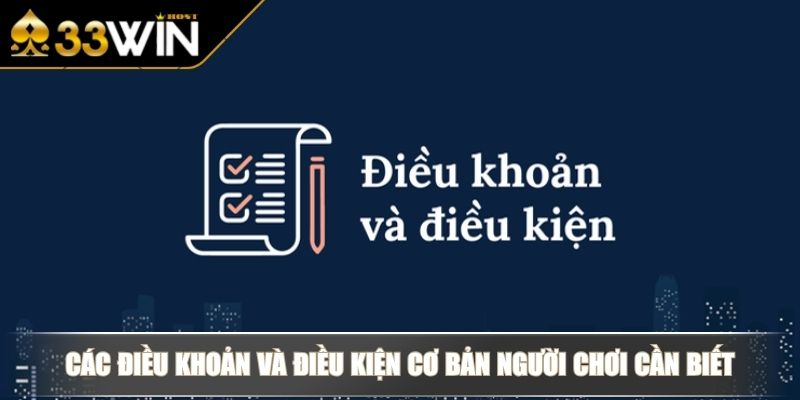 Điều Khoản Và Điều Kiện Bảo Vệ Quyền Lợi Người Chơi 33WIN 2 Các điều khoản và điều kiện cơ bản người chơi cần biết