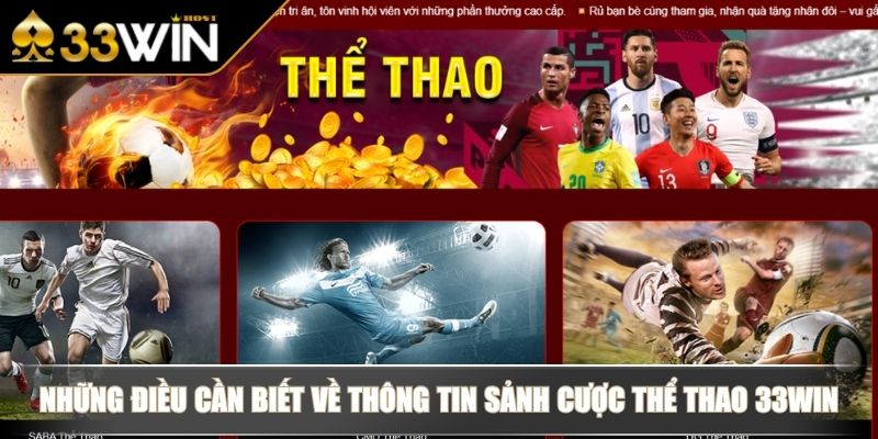 Những điều cần biết về thông tin sảnh cược thể thao 33WIN